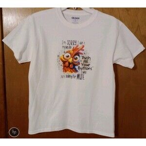 Boy's Youth Sz L (14/16) SS Funny Graphic T-Shirt "I'm Sorry, I Didn't Mean...."